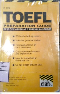 Toefl Preparation Guide : Test Of English As A Foreign Language