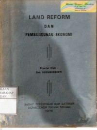 Land Reform Dan Pembangunan Ekonomi