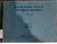 Hukum Acara Perdata Peradilan Indonesia