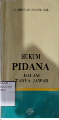 Hukum Pidana Dalam Tanya Jawab