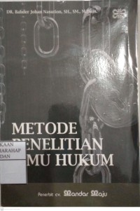 Metode Penelitian Ilmu Hukum